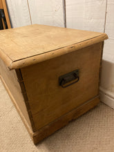 Load image into Gallery viewer, Antique Pine Trunk Blanket Box Storage
