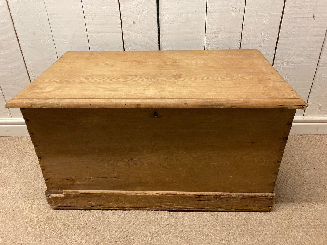 Antique Pine Trunk Blanket Box Storage