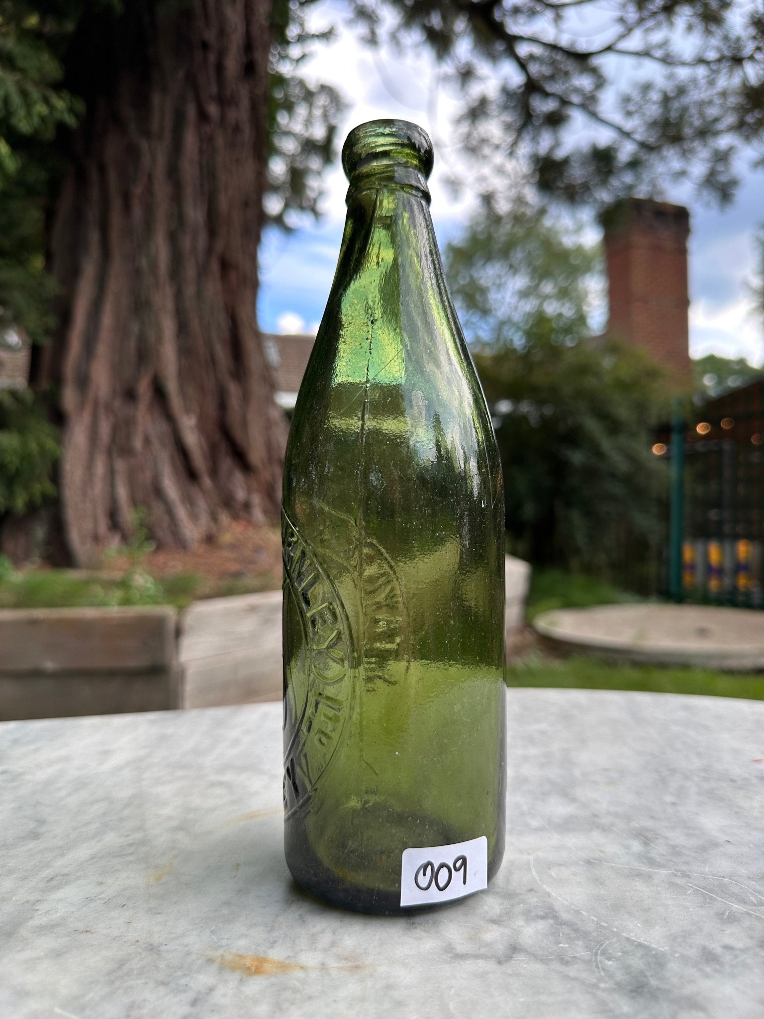 J. Taylor & Co, Burnley Antique Green Glass Bottle - Vintage Glass BottleThe Furniture Recycling ShopBottle