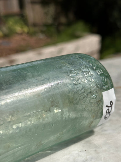 James Simpson Antique Aqua Blue Bottle - Vintage Glass BottleThe Furniture Recycling ShopBottle