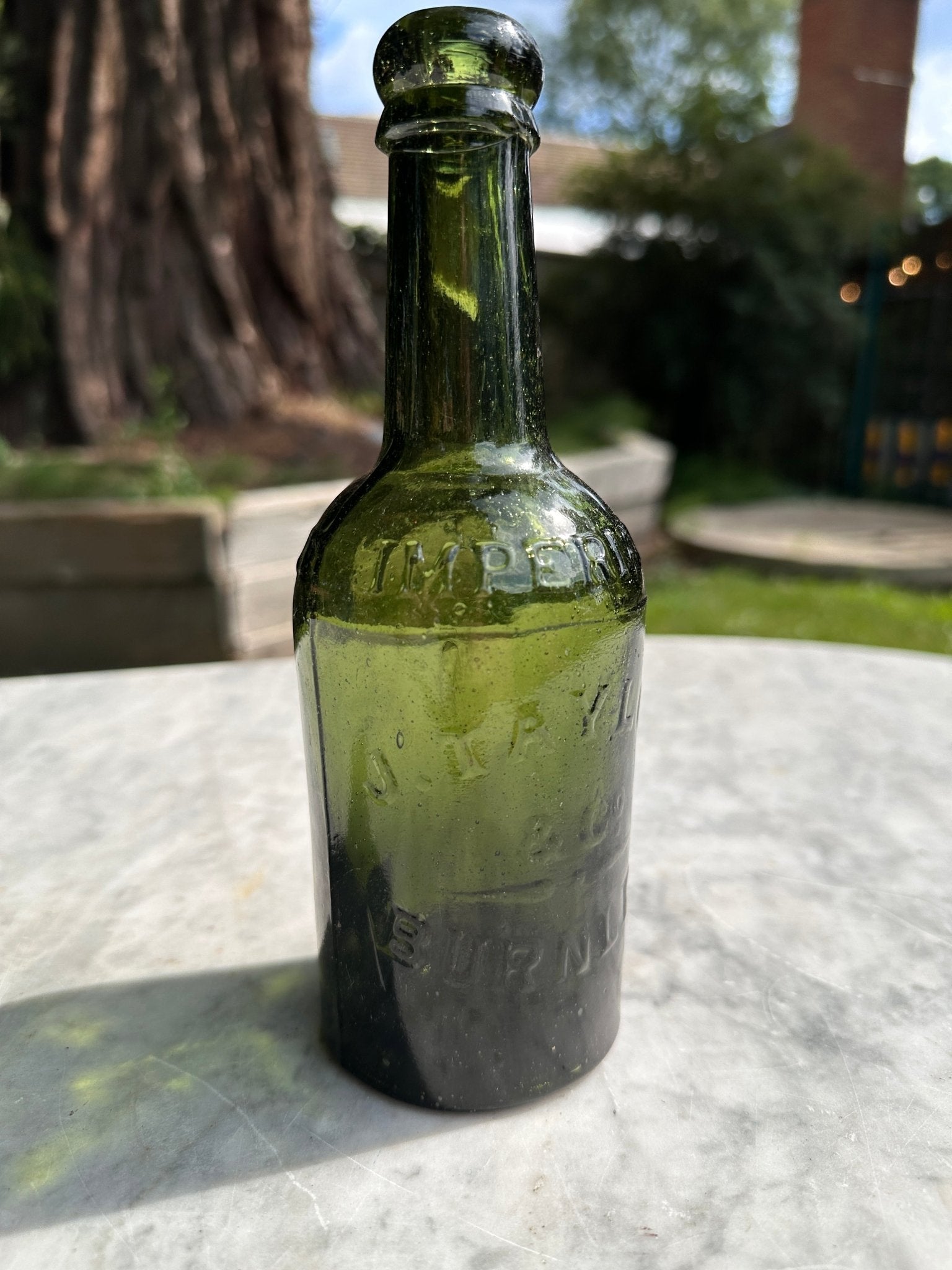 J.Taylor & Co Antique Green Glass Bottle - Collectable Glass BottleThe Furniture Recycling ShopBottle