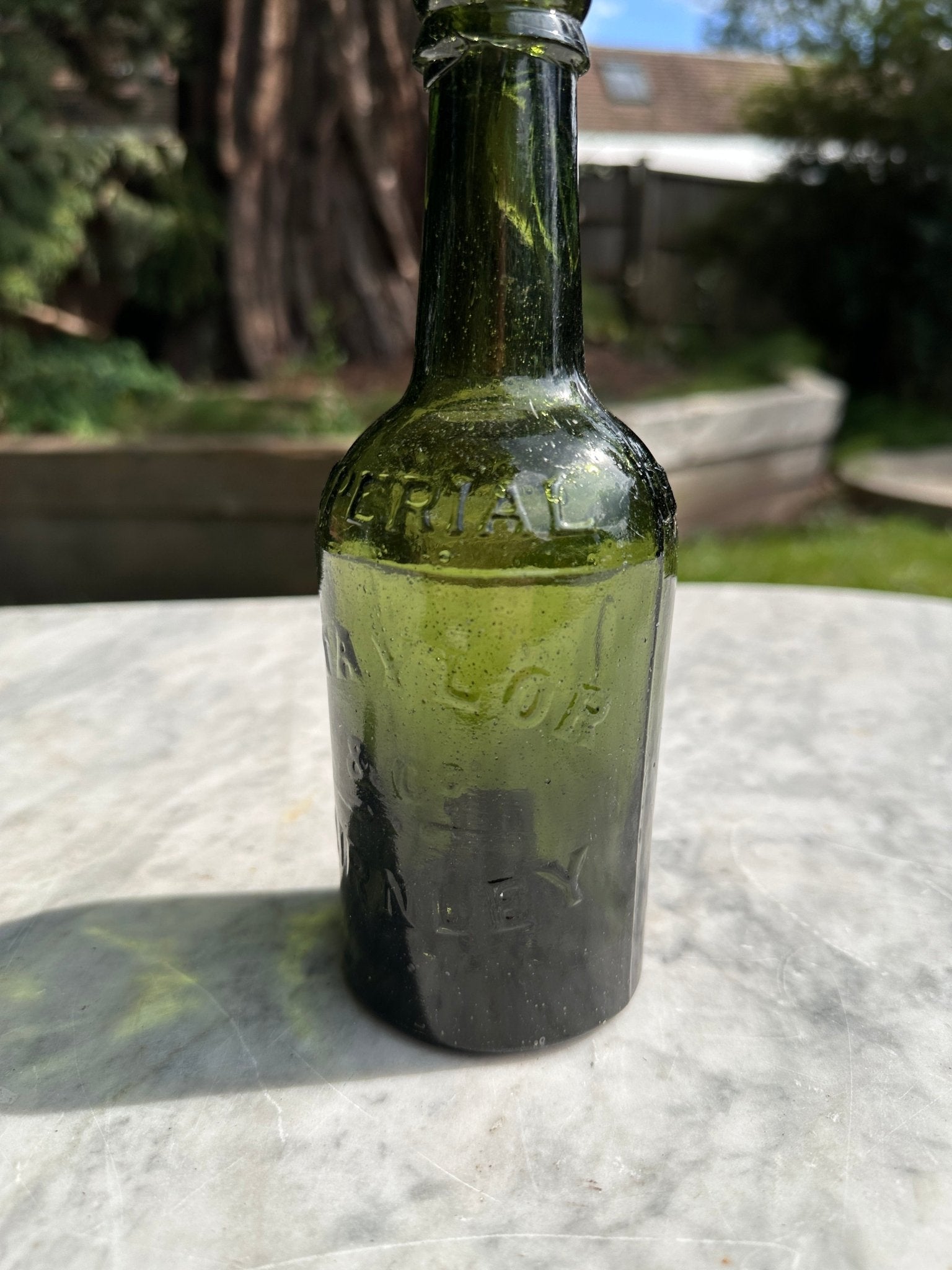 J.Taylor & Co Antique Green Glass Bottle - Collectable Glass BottleThe Furniture Recycling ShopBottle