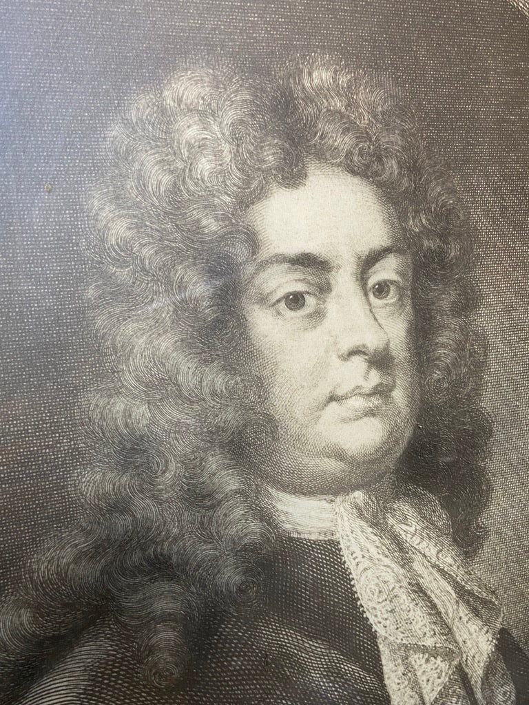 Large Black and White Print Picture of An Etching Of Edward Russel, Earl of Orford Framed in Black and GoldThe Furniture Recycling ShopFurniture