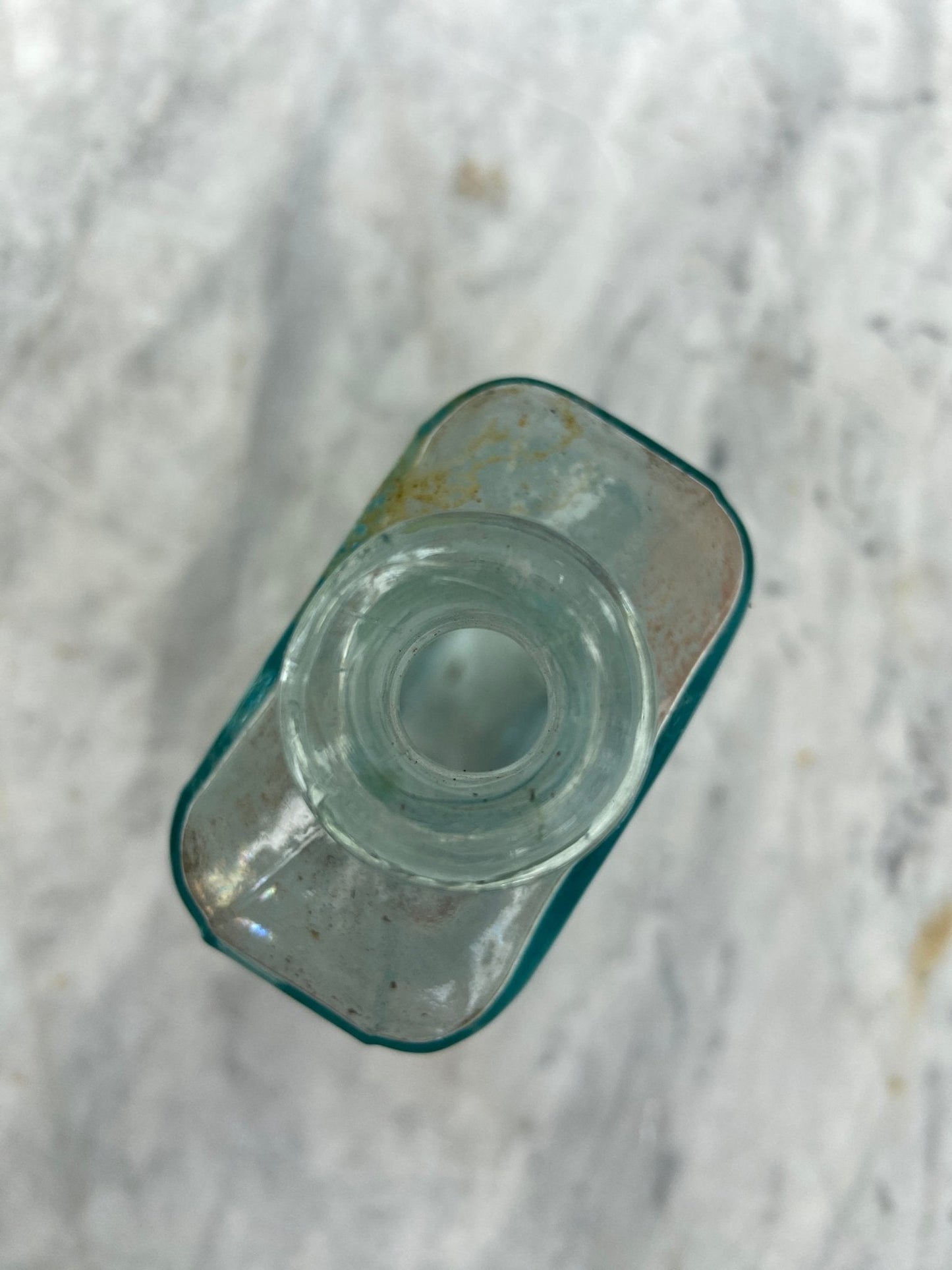 Mackay & Son Chemists Bradford Antique Aqua Blue Glass Bottle - Vintage Glass BottleThe Furniture Recycling ShopBottle