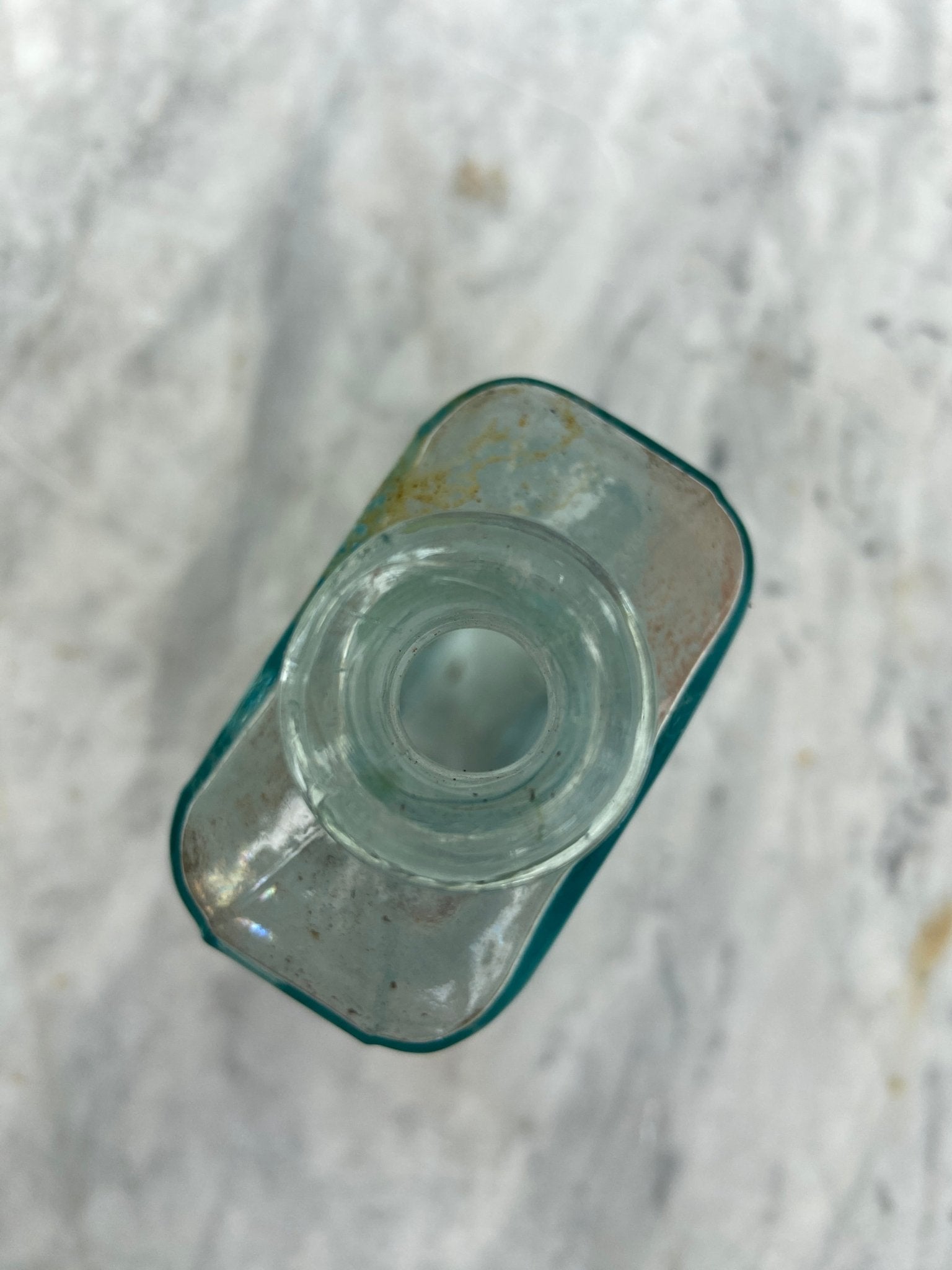 Mackay & Son Chemists Bradford Antique Aqua Blue Glass Bottle - Vintage Glass BottleThe Furniture Recycling ShopBottle