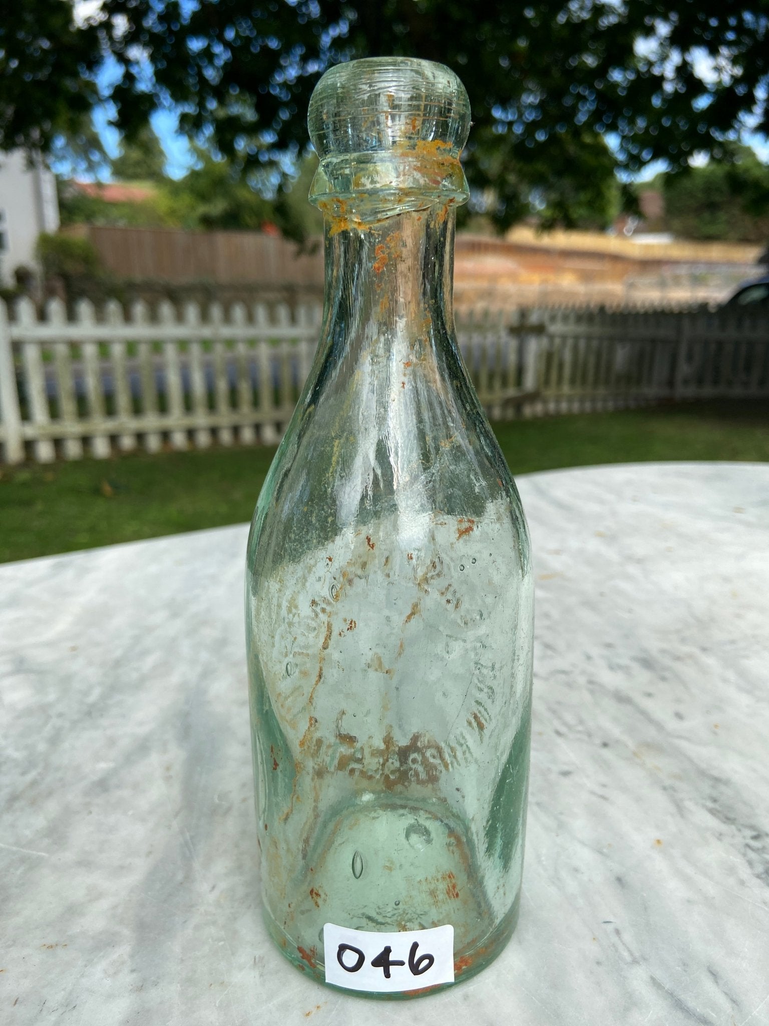 North Eastern Hotel Antique Aqua Green Glass Bottle - Vintage Glass BottleThe Furniture Recycling ShopBottle