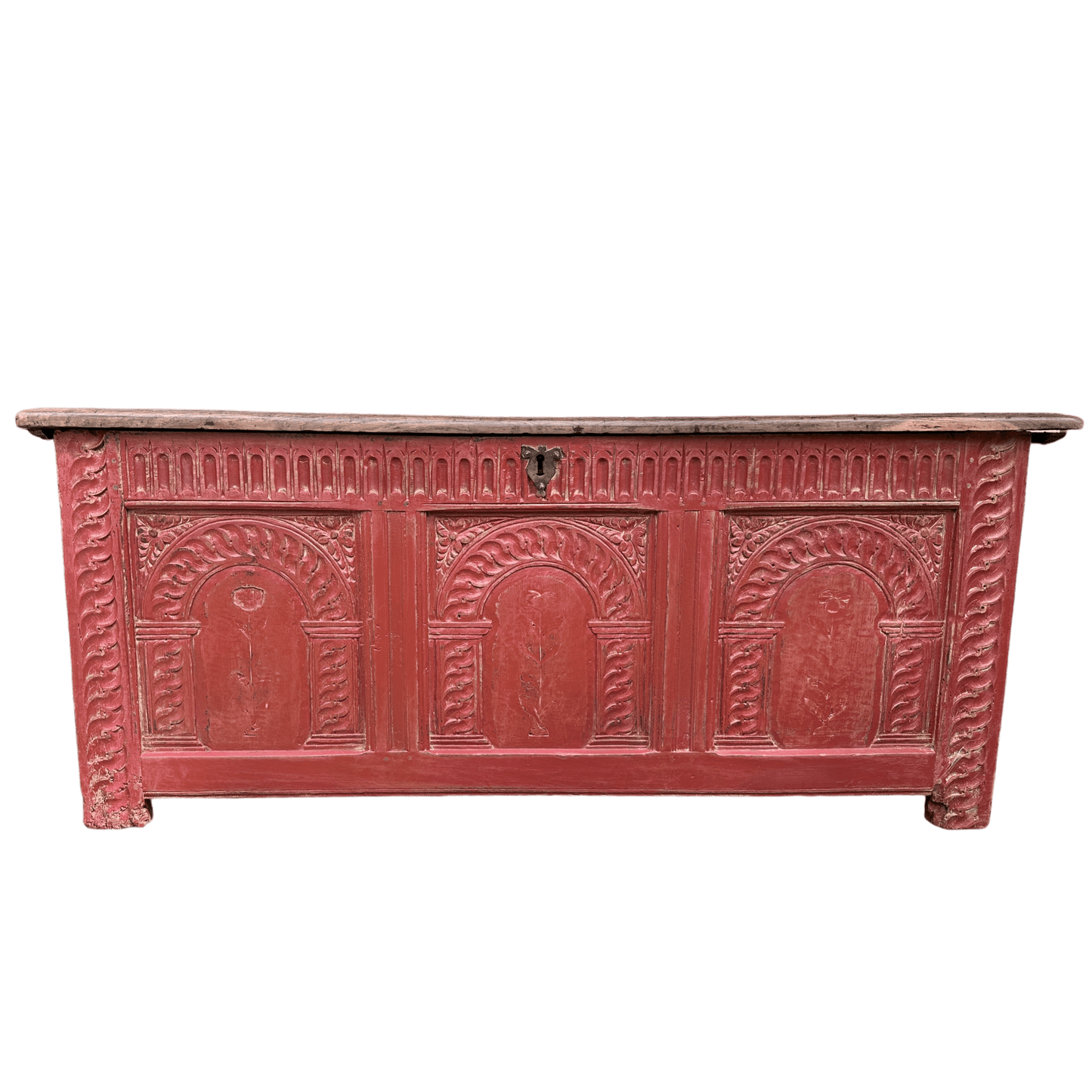 Oak Georgian Blanket Chest Painted in Small & Co Furniture Paint in Cricket Leather, With Light Wax Effect.The Furniture Recycling ShopBlanket Chest