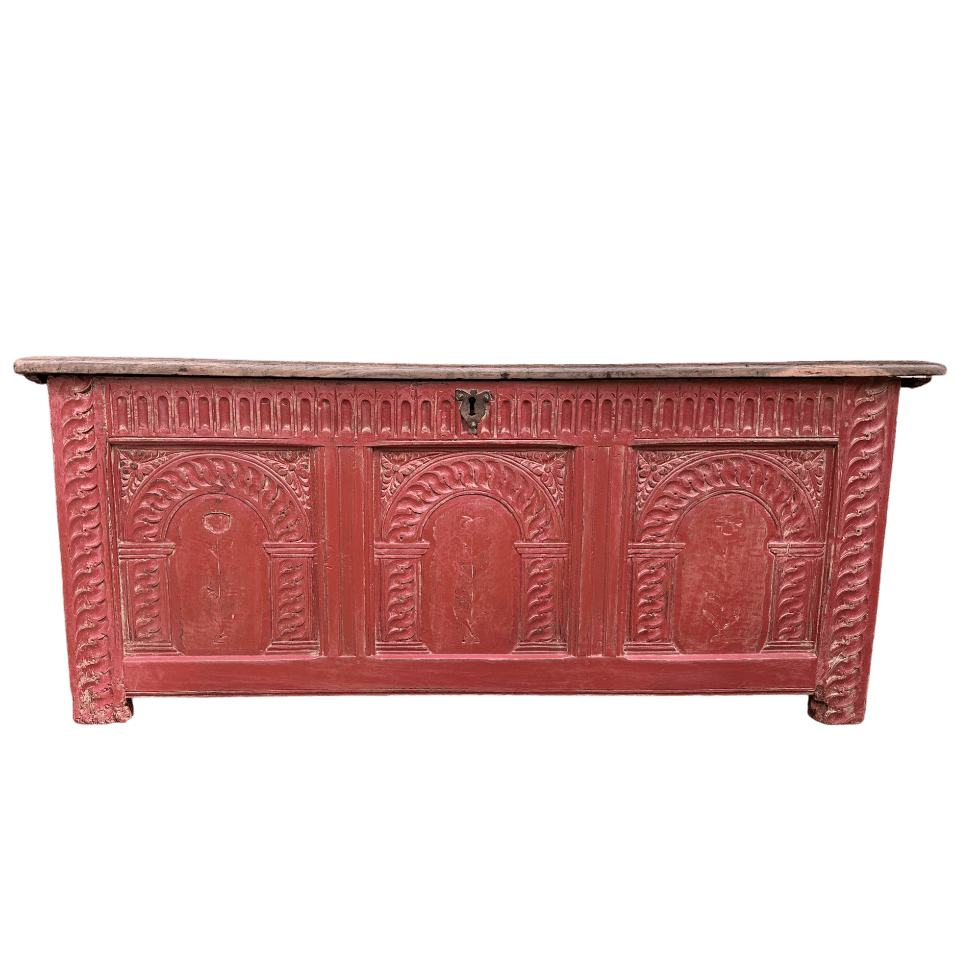 Oak Georgian Blanket Chest Painted in Small & Co Furniture Paint in Cricket Leather, With Light Wax Effect.The Furniture Recycling ShopBlanket Chest