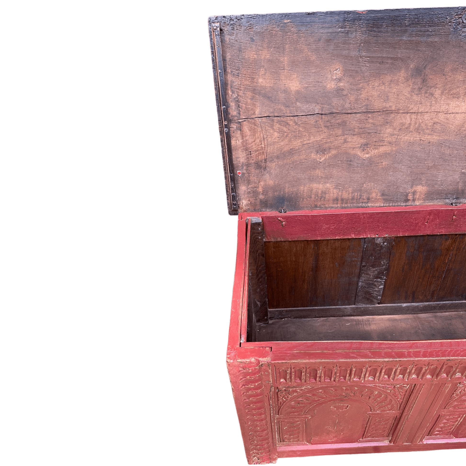 Oak Georgian Blanket Chest Painted in Small & Co Furniture Paint in Cricket Leather, With Light Wax Effect.The Furniture Recycling ShopBlanket Chest