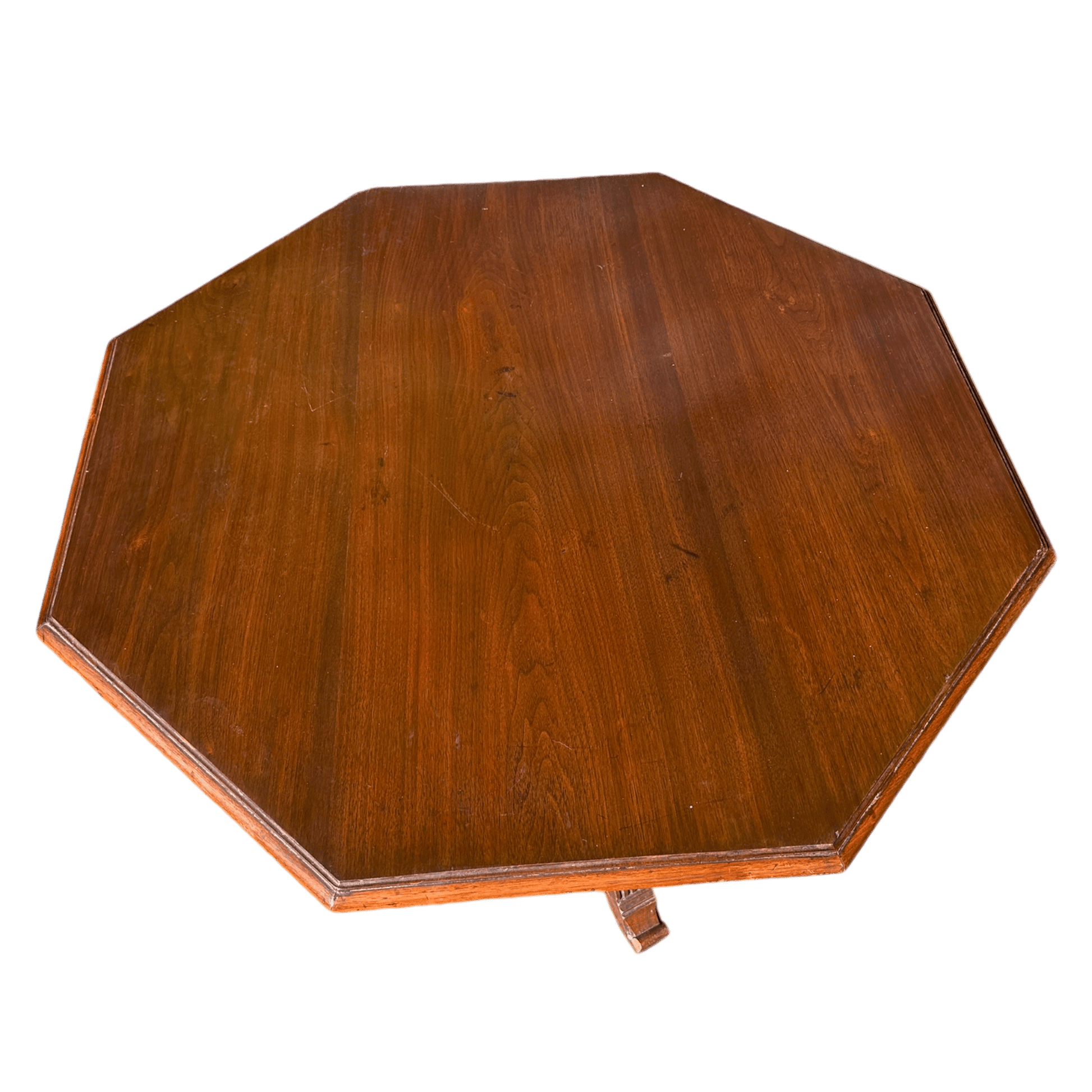 Octagonal Antique Occasional Dining / Side / Hall Table With Gothic Carved Pedestal BaseThe Furniture Recycling Shop
