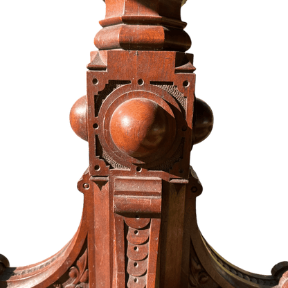 Octagonal Antique Occasional Dining / Side / Hall Table With Gothic Carved Pedestal BaseThe Furniture Recycling Shop