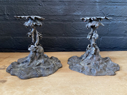 Pair of English Silver-Plated Candlesticks, Ellington &Co.The Furniture Recycling Shop