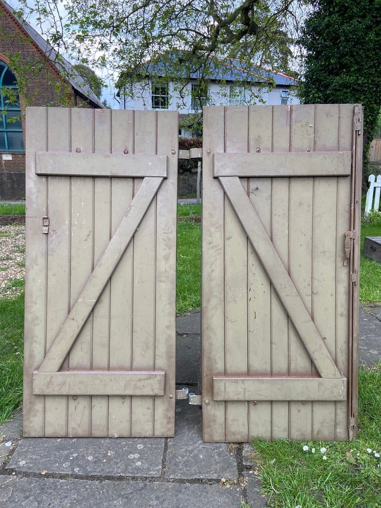 Pair of Vintage French Painted Window ShuttersThe Furniture Recycling ShopFurniture