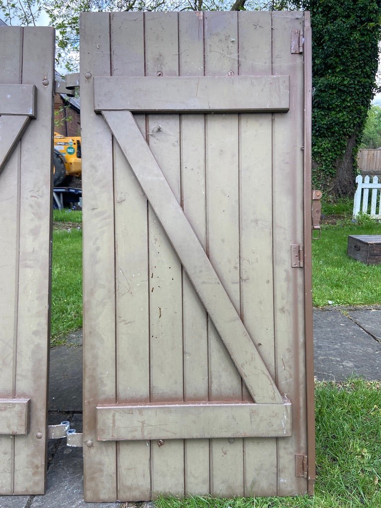 Pair of Vintage French Painted Window ShuttersThe Furniture Recycling ShopFurniture
