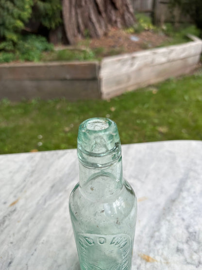 P.Dowd, Manchester Antique Aqua Glass Bottle - Vintage Glass BottleThe Furniture Recycling ShopBottle