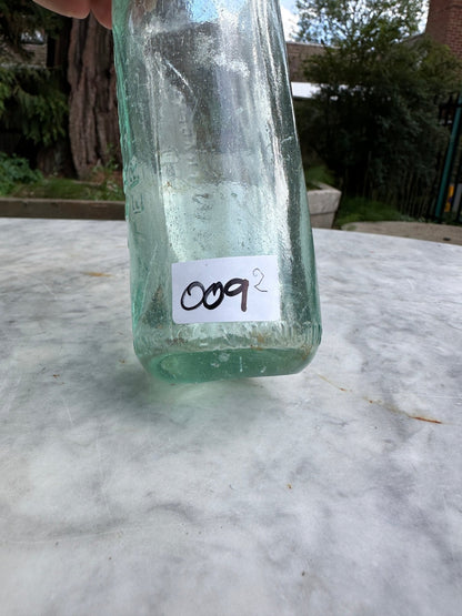 P.Dowd, Manchester Antique Aqua Glass Bottle - Vintage Glass BottleThe Furniture Recycling ShopBottle
