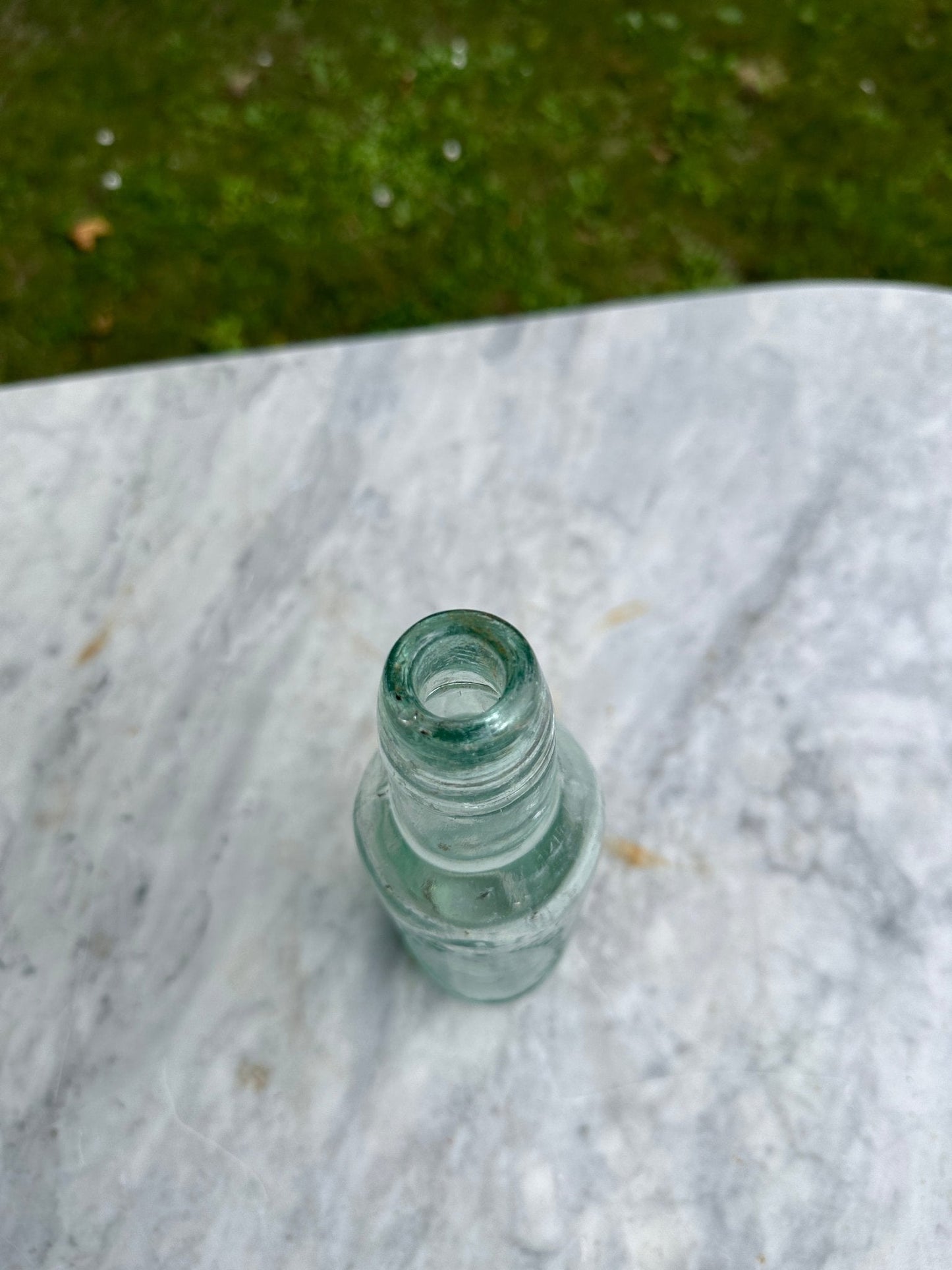 P.Dowd, Manchester Antique Aqua Glass Bottle - Vintage Glass BottleThe Furniture Recycling ShopBottle