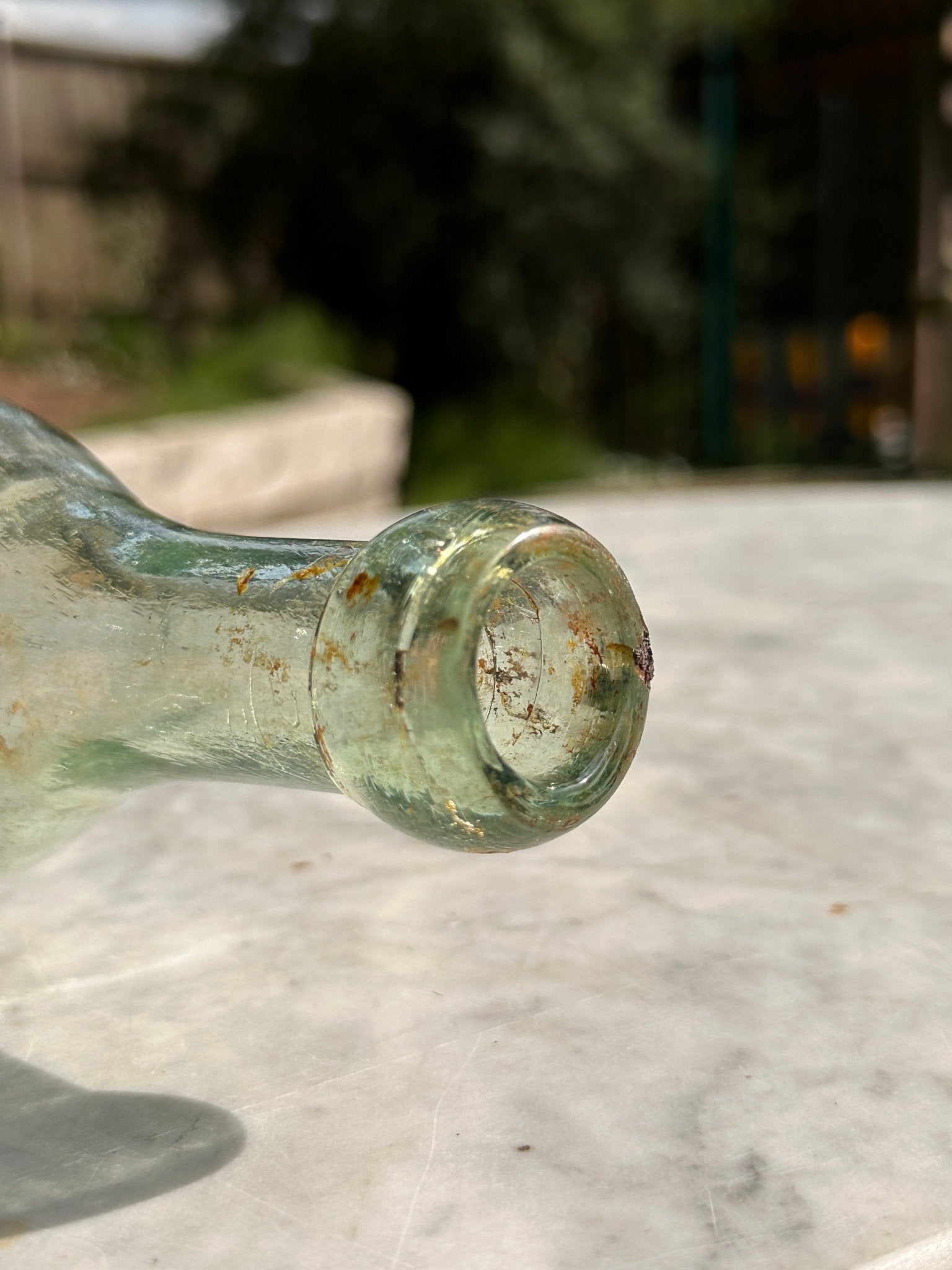 Plain Antique Aqua Blue Bottle - Vintage Glass BottleThe Furniture Recycling ShopBottle