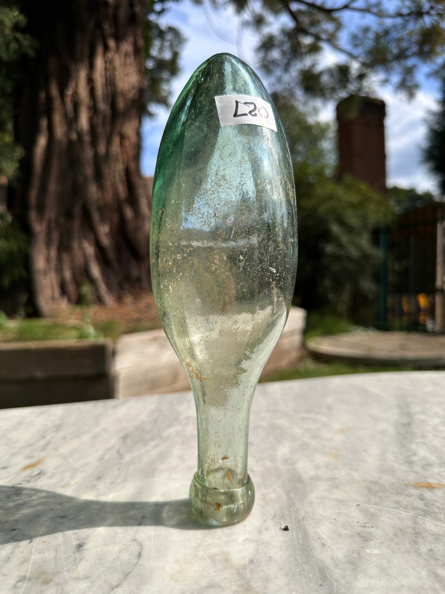 Plain Antique Aqua Blue Bottle - Vintage Glass BottleThe Furniture Recycling ShopBottle
