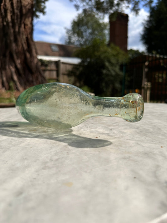 Plain Antique Aqua Blue Bottle - Vintage Glass BottleThe Furniture Recycling ShopBottle