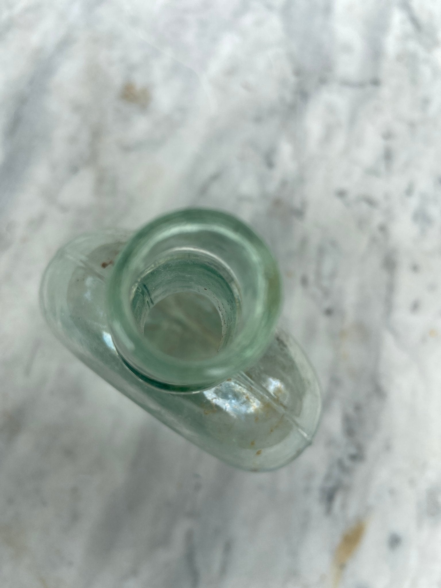 Plain Antique Aqua Green Glass Bottle - Vintage Glass BottleThe Furniture Recycling ShopBottle