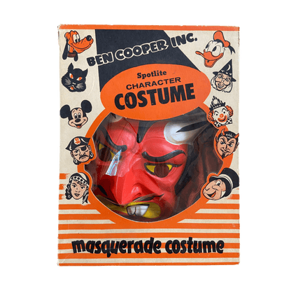 Rare 1960's Vintage Halloween Red Devil Masquerade Mask & Costume from Ben Cooper Inc. USA Size Large (12 - 14)The Furniture Recycling ShopHalloween Dress Up