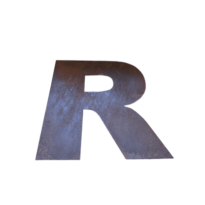 Set of 3 Metal Sign Letters Spelling REDThe Furniture Recycling Shop