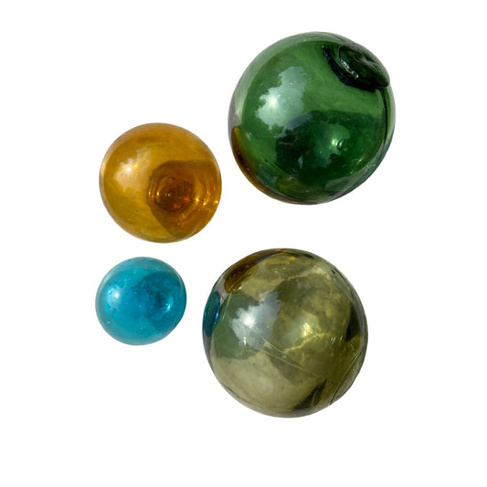 Set of Four Antique Glass Nautical Fishing FloatsThe Furniture Recycling Shop