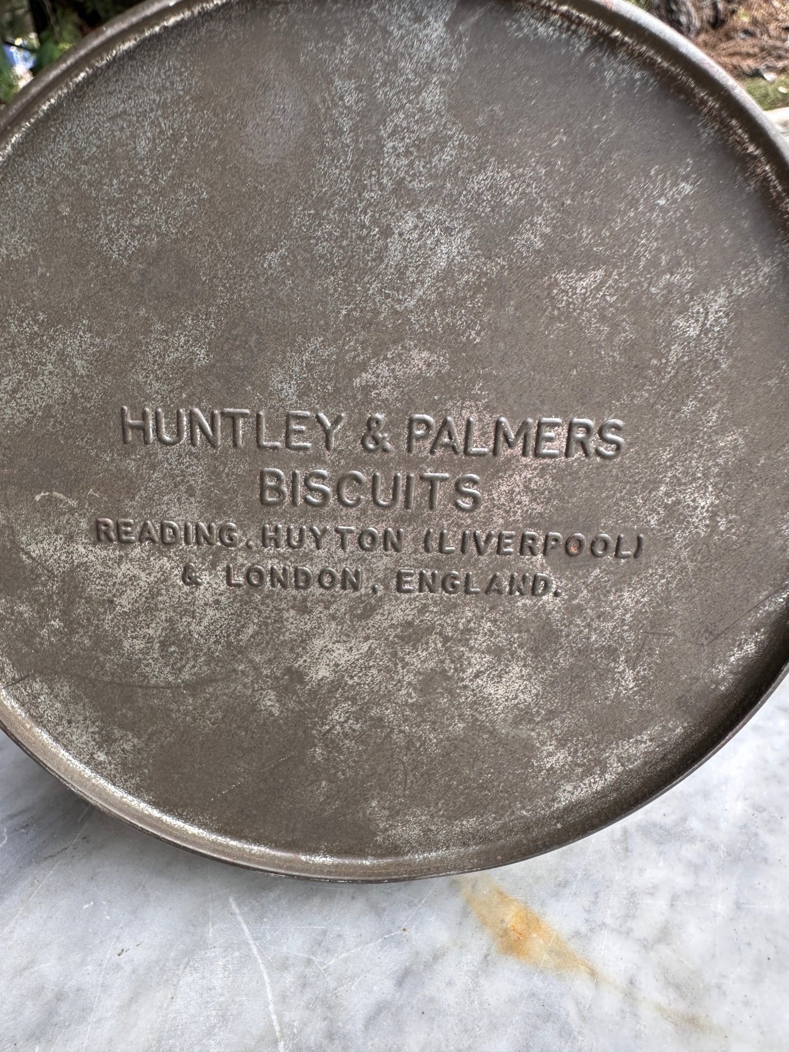 Silver Rose Floral Shabby Chic Huntley & Palmers-Vintage Biscuit Tin, Reading & LondonThe Furniture Recycling ShopTins