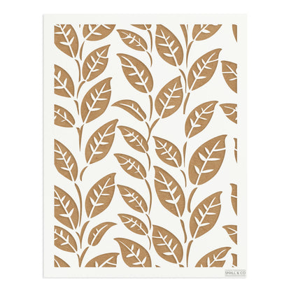 Small & Co Hedgerow Vine A3 leaf and vine furniture paint stencil – flowing tileable reusable Mylar for rustic walls, wardrobes, borders and shabby chic décor.