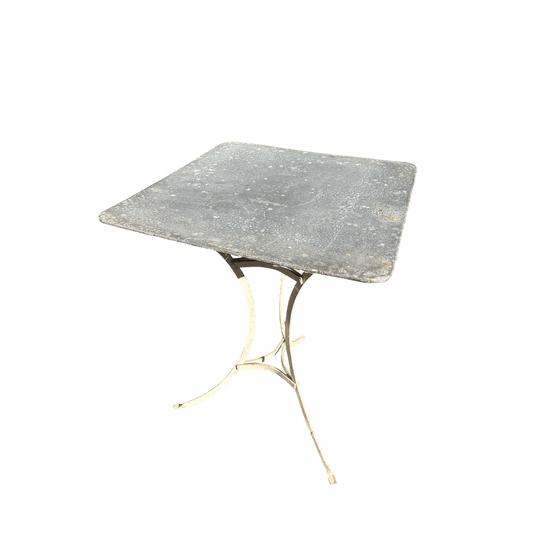 Square Zinc Topped Occasional Table with French Metal BaseThe Furniture Recycling Shop