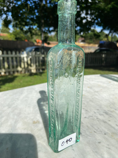 The Chasa Vogeler Co.Antique Aqua Green Glass Bottle - Vintage Glass BottleThe Furniture Recycling ShopBottle
