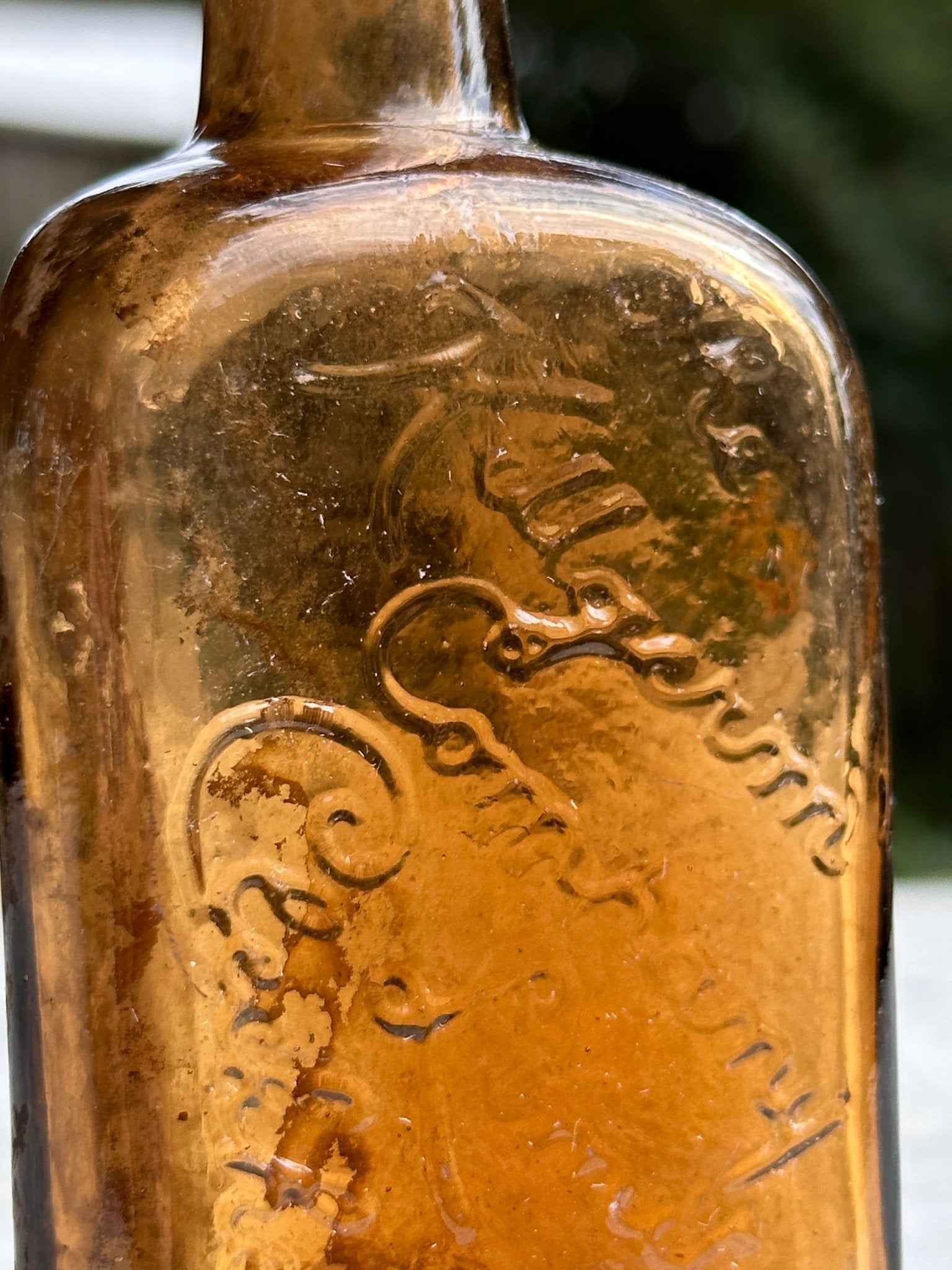 The Killgerm Company Ltd, Antique Brown Glass Bottle - Vintage Glass BottleThe Furniture Recycling ShopBottle