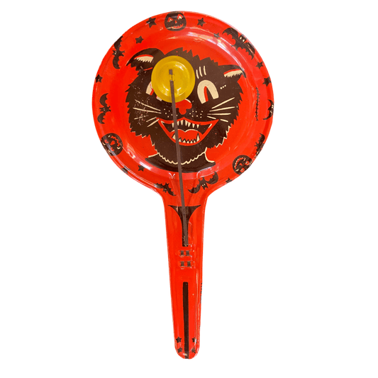 Vintage 1940's Kirchhof 'Life of the Party' Tin Cup Black Cat Halloween Paddle NoisemakerThe Furniture Recycling ShopHalloween Fun