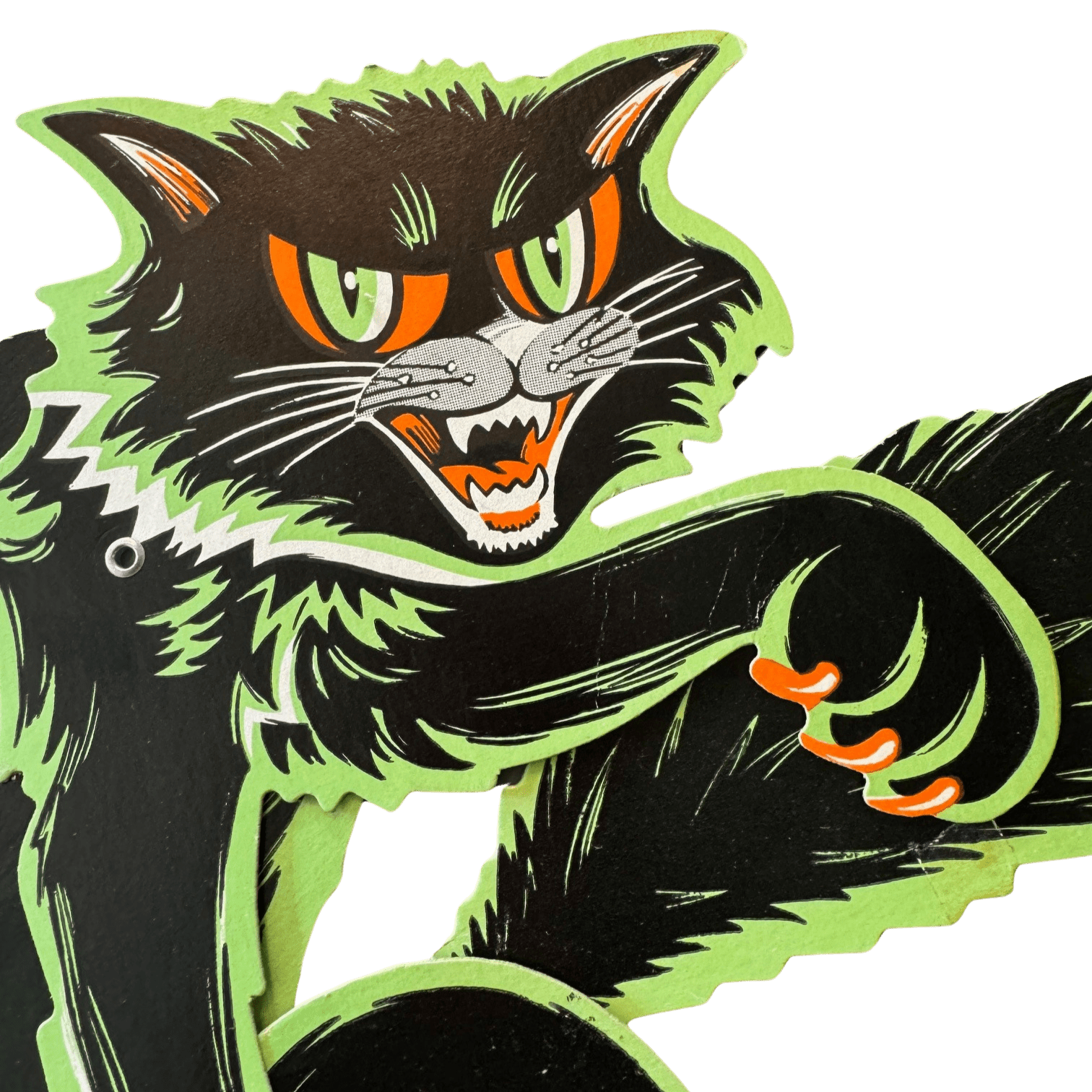 Vintage and Rare Beistle Black Cat Halloween Cardboard Jointed Decoration with Moveable LegsThe Furniture Recycling ShopHalloween Fun