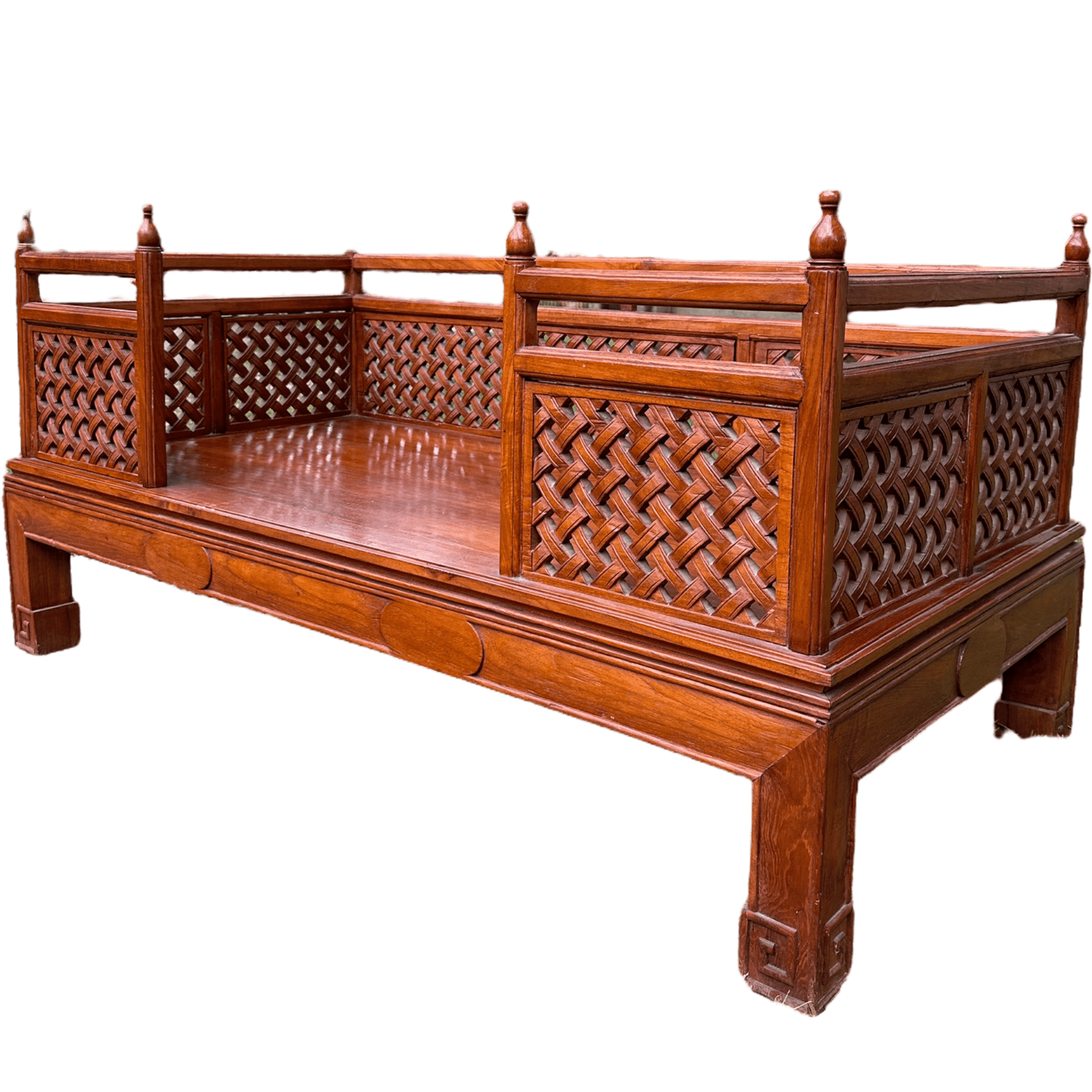 Vintage Asian Hardwood Large Daybed SofaThe Furniture Recycling Shop
