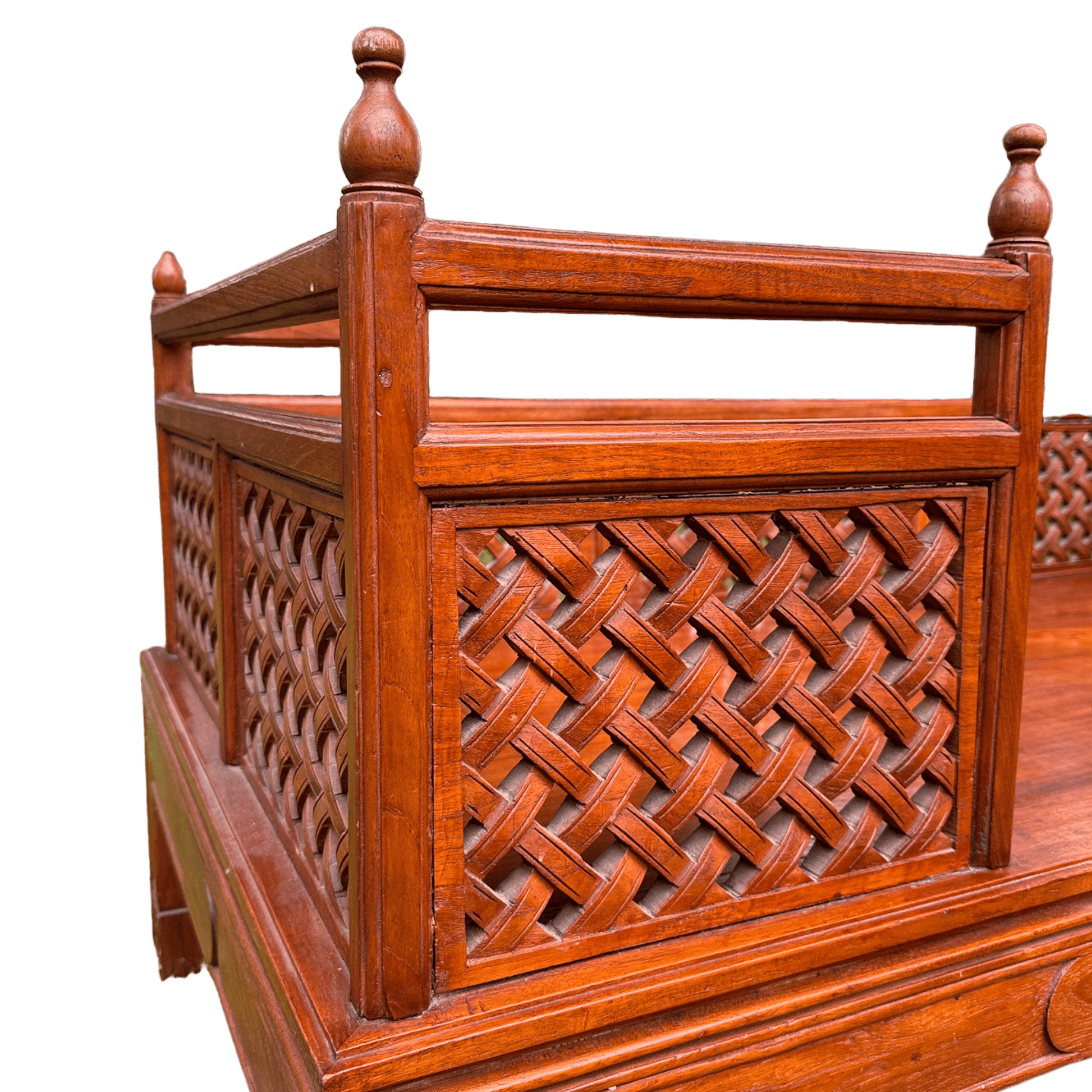 Vintage Asian Hardwood Large Daybed SofaThe Furniture Recycling Shop