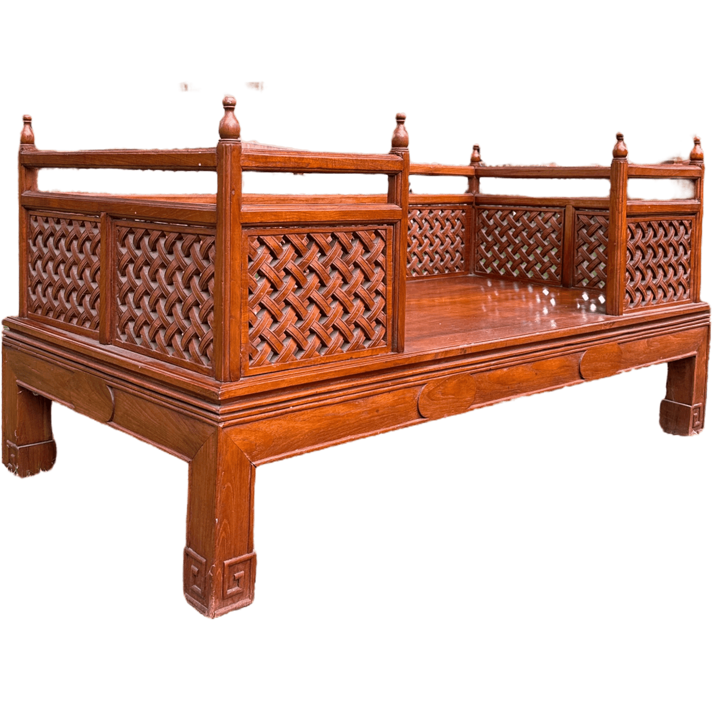 Vintage Asian Hardwood Large Daybed SofaThe Furniture Recycling Shop