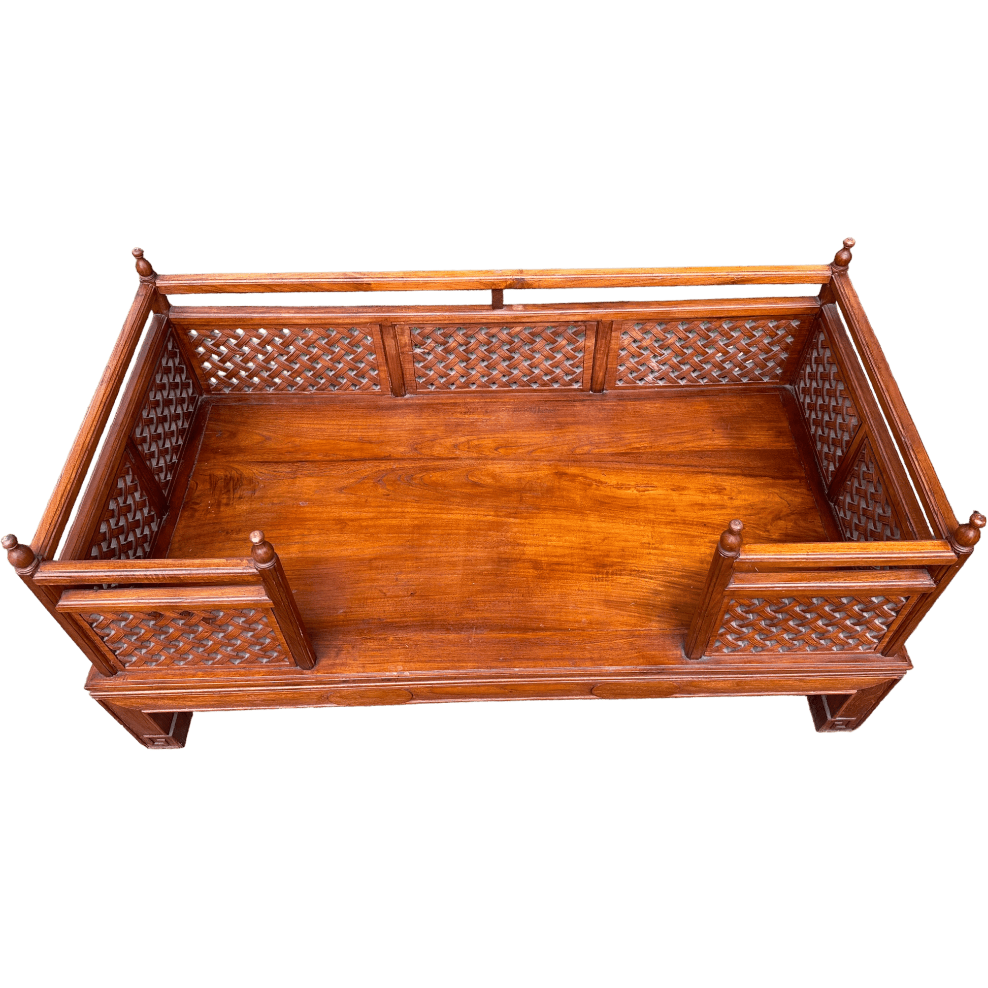 Vintage Asian Hardwood Large Daybed SofaThe Furniture Recycling Shop