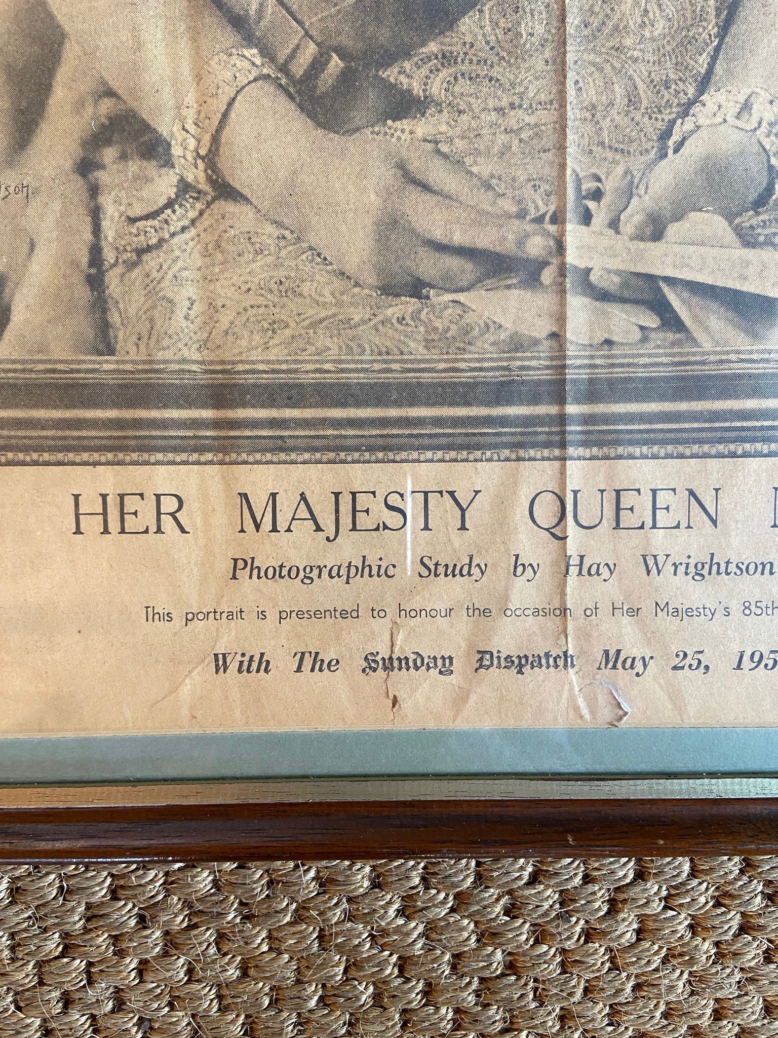 Vintage Framed Paper Print of Queen MaryThe Furniture Recycling ShopFurniture