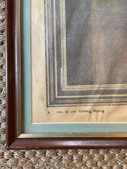 Vintage Framed Paper Print of Queen MaryThe Furniture Recycling ShopFurniture