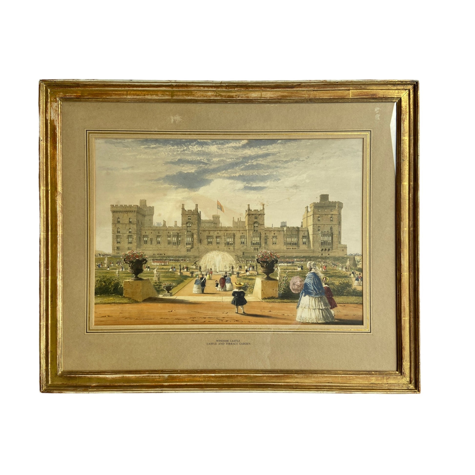 Vintage Framed Print of Windsor Castle and Terrace Gardens PictureThe Furniture Recycling Shop