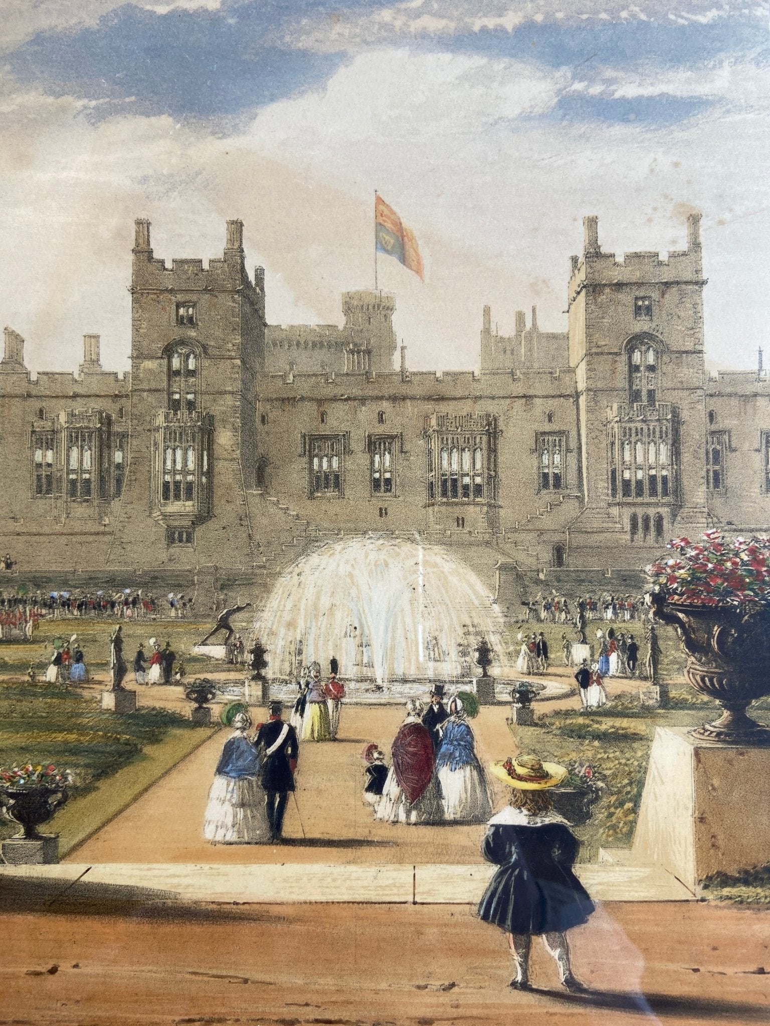 Vintage Framed Print of Windsor Castle and Terrace Gardens PictureThe Furniture Recycling Shop