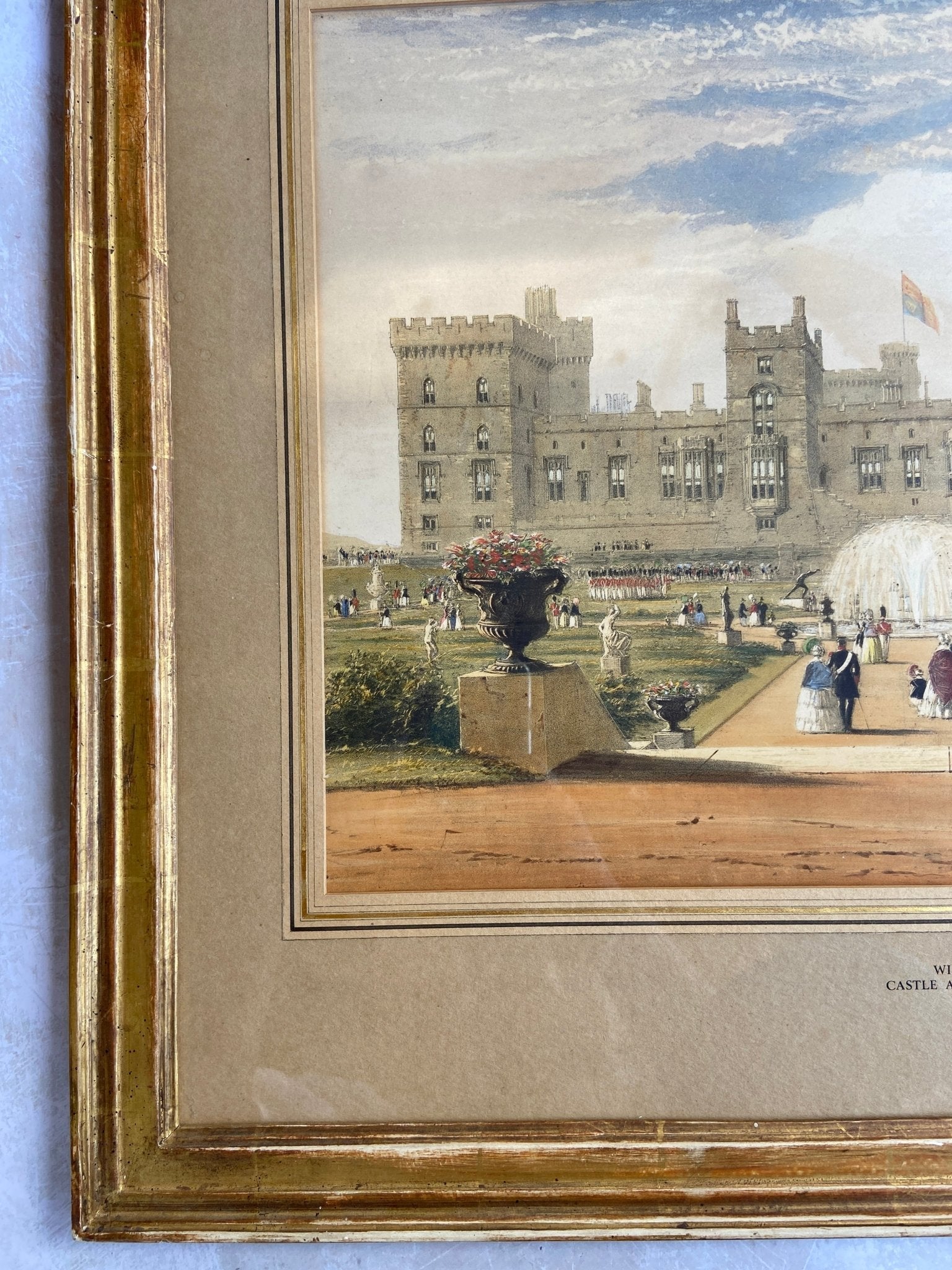 Vintage Framed Print of Windsor Castle and Terrace Gardens PictureThe Furniture Recycling Shop