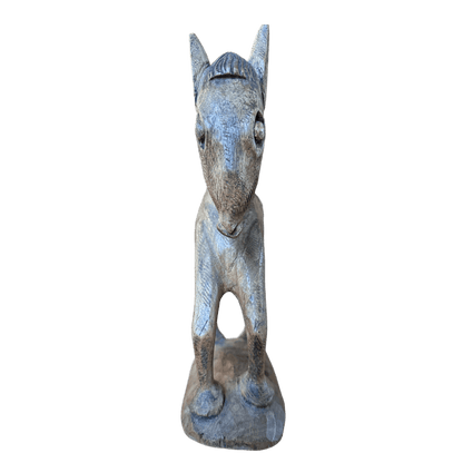Vintage Hand - Carved Wooden Horse Ornament – Rustic Folk Art PieceThe Furniture Recycling Shop