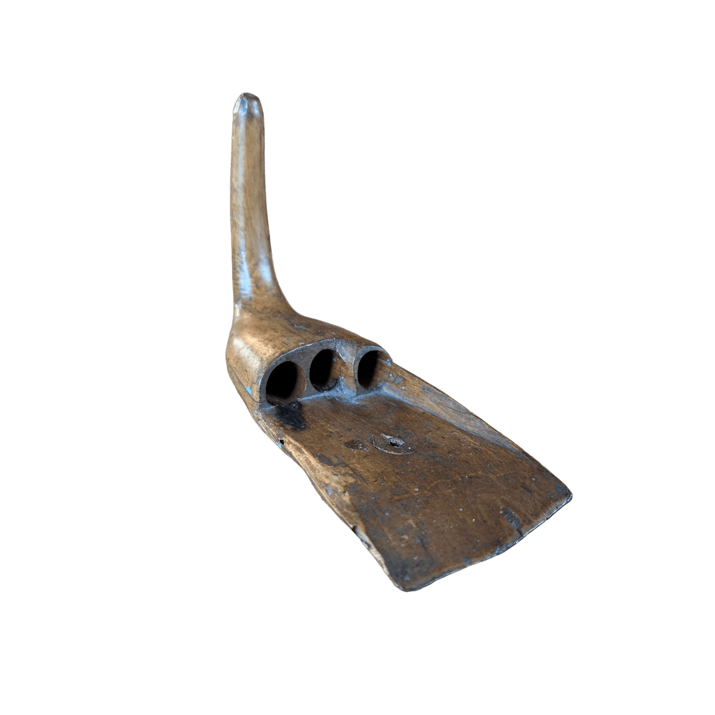 Vintage Indian Hand - Carved Wooden Sickle Finger Guard – Ideal as a Rustic Candle Holder or Coat HookThe Furniture Recycling Shop