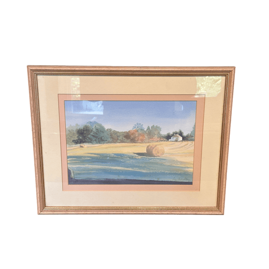 Vintage Original Watercolour Landscape Scene Painting Signed by Liz LindsayThe Furniture Recycling Shop