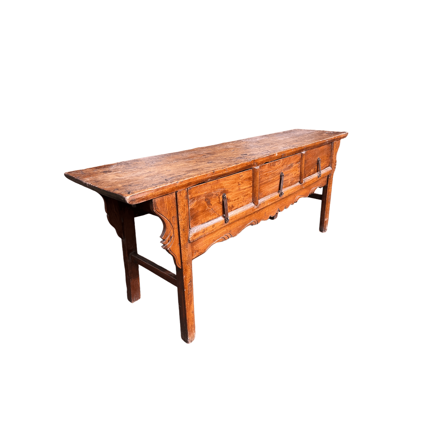 Vintage Rustic Oriental Style Alter Low Console Hall TableThe Furniture Recycling Shop