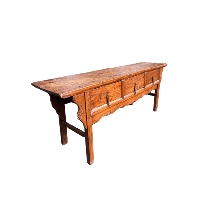 Vintage Rustic Oriental Style Alter Low Console Hall TableThe Furniture Recycling Shop