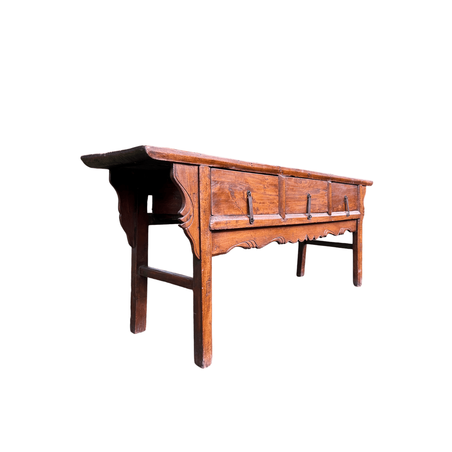 Vintage Rustic Oriental Style Alter Low Console Hall TableThe Furniture Recycling Shop